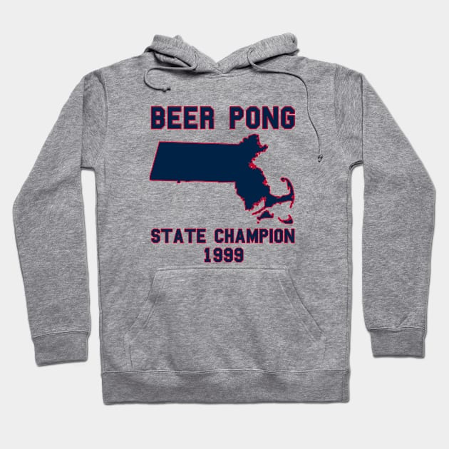 Vintage Massachusetts Beer Pong State Champion Hoodie by fearcity